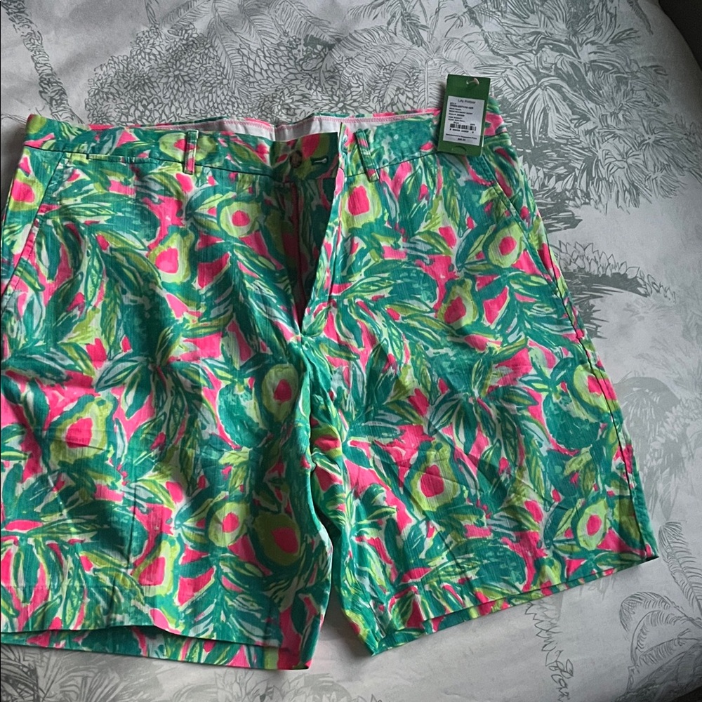 Lilly Pulitzer Pink and Green Beaumont Shorts